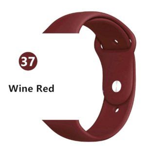 NEW Wine Red Sport Silicone For Apple Watch